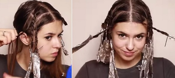 Hair highlighting at home. Step-by-step instructions for beginners, with a hat, foil. A photo