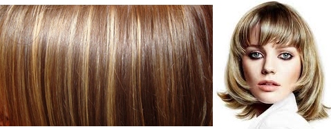 Fine highlights on light brown hair, dark, light brown. Photo, staining instruction