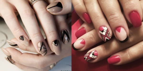 Delicate manicure 2020. Fashion trends, photos. French design, with rhinestones, sparkles, rubbing, flowers, drawings, holes