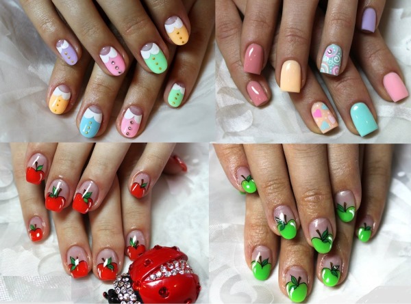 Delicate manicure 2020. Fashion trends, photos. French design, with rhinestones, sparkles, rubbing, flowers, drawings, holes