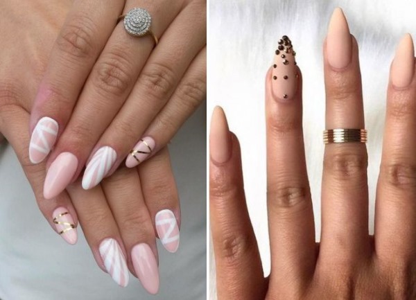 Delicate manicure 2020. Fashion trends, photos. French design, with rhinestones, sparkles, rubbing, flowers, drawings, holes