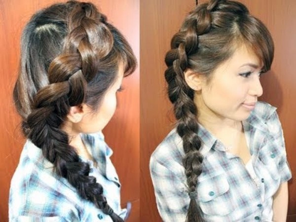 Hairstyles with bangs for medium hair: wedding, solemn, evening, beautiful, for every day. A photo