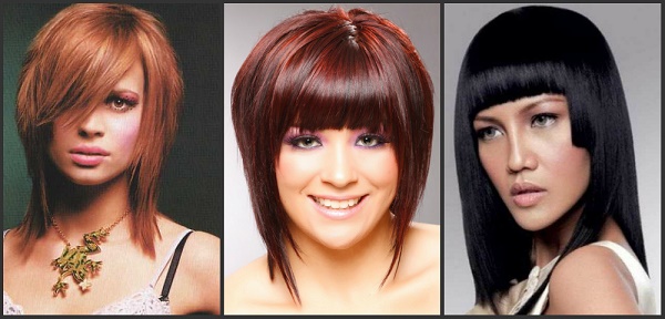 Hairstyles with bangs for medium hair: wedding, solemn, evening, beautiful, for every day. A photo