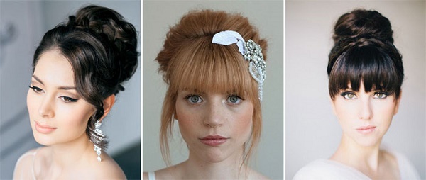 Hairstyles with bangs for medium hair: wedding, solemn, evening, beautiful, for every day. A photo