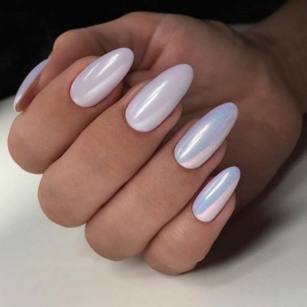 White manicure. Photo, new design 2020 for short and long nails with rubbing, stones, sparkles, silver, gold, French with a pattern, rhinestones