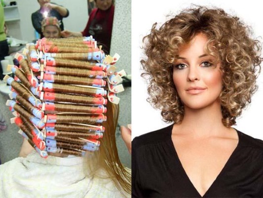 Permed hair: large curls for medium hair. Step by step instructions, photo. How to style and restore hair