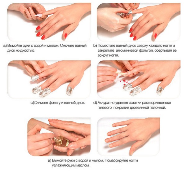 How to remove gel polish with and without nail polish remover. All methods and means at home. Step by step instructions and video tips