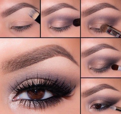 How to enlarge your eyes with makeup: arrows, shadows, eyeliner, pencil, with an overhanging eyelid. Step-by-step instruction