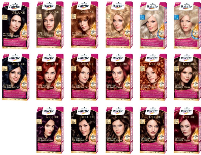 Hair dye Palette. Color palette, hair photo, reviews, price