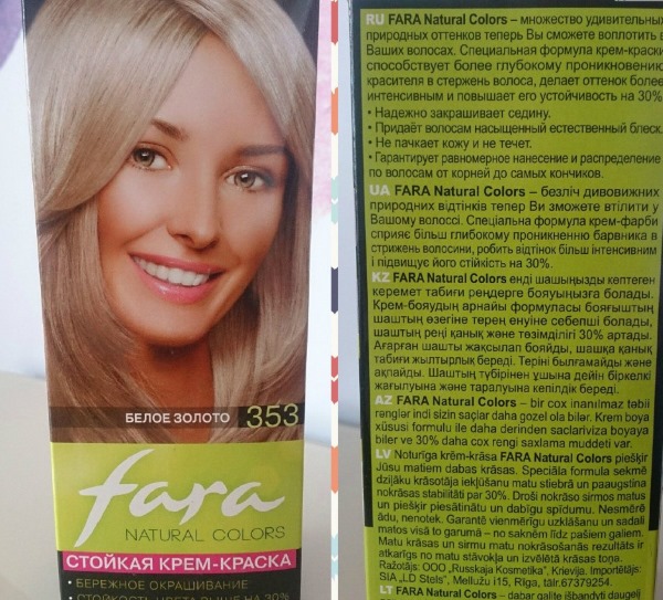 Aschblonde Farbe. Paletten professioneller Haarfärbemittel: Avon, Londa, Garnier, Farah, Pallet, Studio