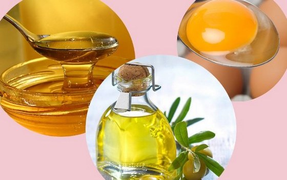 Hair mask with honey and egg, cognac, cinnamon, burdock oil for thickness and growth at home