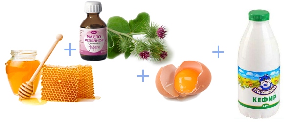 Hair masks with burdock oil. Recipes, rules for use against hair loss and for growth