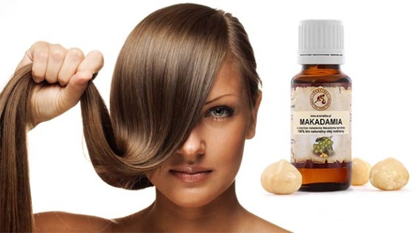 Macadamia oil properties, application and benefits for hair, face, hands, body, eyelashes, skin around the eyes, lips