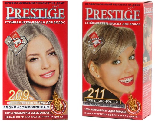 Ash-blonde hair color: Estelle paint, Garnier, Loreal, Igor, no ammonia, palette. How to achieve without redhead. A photo