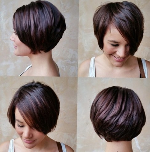 Short women's haircuts 2020 for overweight, thin, after 40, 50, 60 years old, beautiful with straight, oblique bangs, cascade