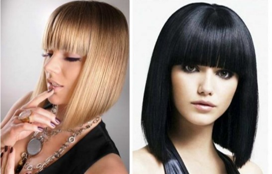 Short women's haircuts 2020 for overweight, thin, after 40, 50, 60 years old, beautiful with straight, oblique bangs, cascade