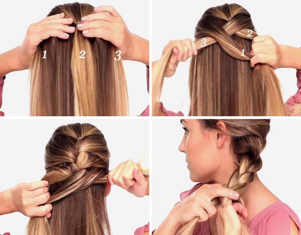 Hairstyles with braids for medium hair, long. French, Greek, braid on the side, around the head, with bangs, for a wedding