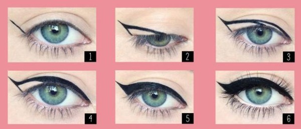 How to make beautiful arrows on the eyes. Photo, step by step instructions: liquid eyeliner, felt-tip pen