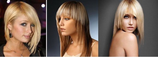 Haircut cascade for long hair with bangs for a round, oval, square face, how to cut. Photo, front and back views