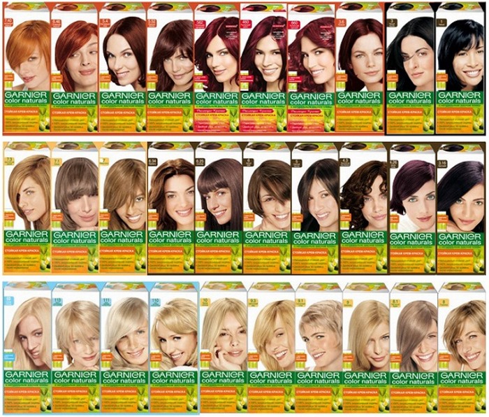 Hair dye colors - photos and names. Palette Estelle, Garnier, Loreal, Matrix, Capus, Pallet, Cies, Igora, Concept, Faberlik, Ollin, ash, dark blond, caramel