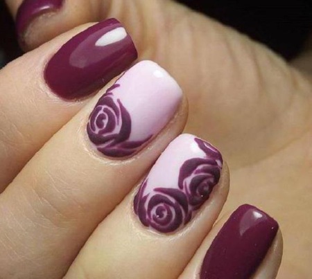 Fiori sulle unghie con smalto gel - idee per manicure e nuovi design: giacca di servizio, fiori voluminosi, delicati, trasparenti, bellissimi. Una foto