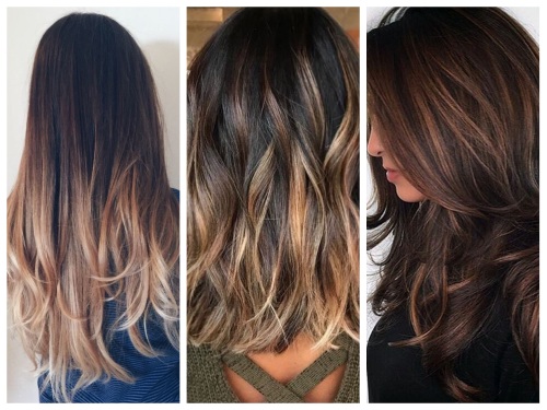 Balayage su capelli scuri. Come farlo a casa, tecnica di colorazione, foto