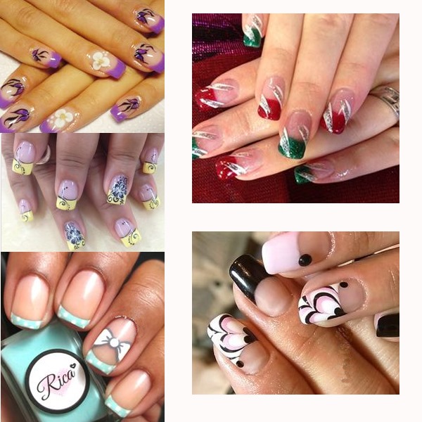 French manicure with gel polish. Photo with pattern 2020, fashion trends. How to make on short and long nails