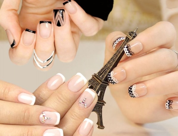 French manicure with a pattern. New 2020, the best ideas for long and short nails