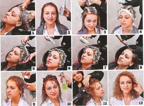 Carving for short hair. Photos before and after use, on curlers, with bangs, for adult women