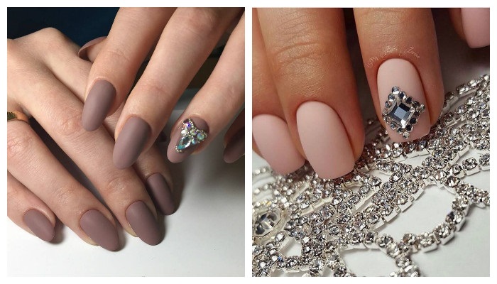 Beautiful nails with gel varnish with a pattern, rhinestones, sparkles, cat's eye, jacket, ombre. New items 2020, photo