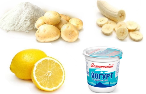 Banana face mask for wrinkles, skin around the eyes. Recipes with starch and botox effect, honey, egg