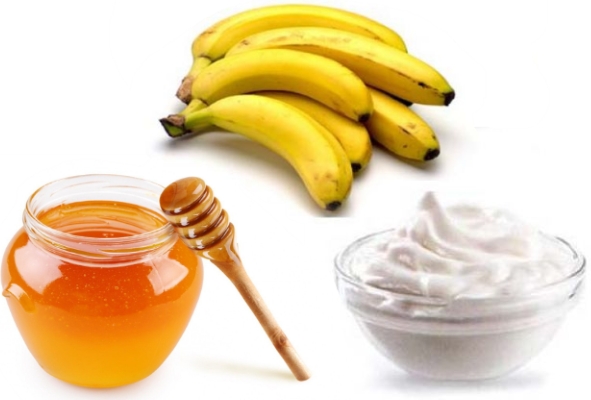 Banana face mask for wrinkles, skin around the eyes. Recipes with starch and botox effect, honey, egg