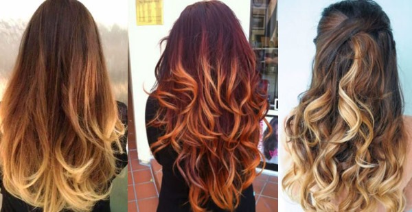 Ombre. Photo for light brown, dark, light and ash hair. How to do staining at home