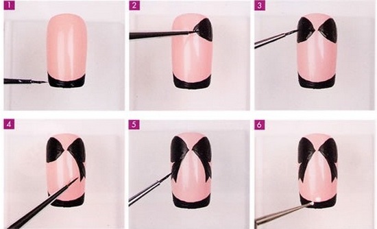 Simple drawings on nails with varnish, gel varnish, a needle, acrylic paints, powder. Fashionable manicure step by step at home