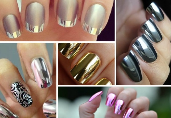 Mirror manicure: a photo, how to make a gel polish, rub in. Fashion designs, step by step instructions