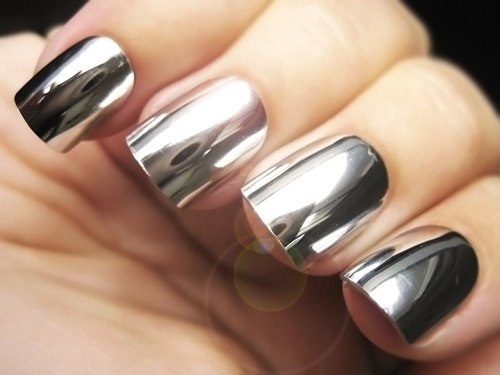 Mirror manicure: a photo, how to make a gel polish, rub in. Fashion designs, step by step instructions