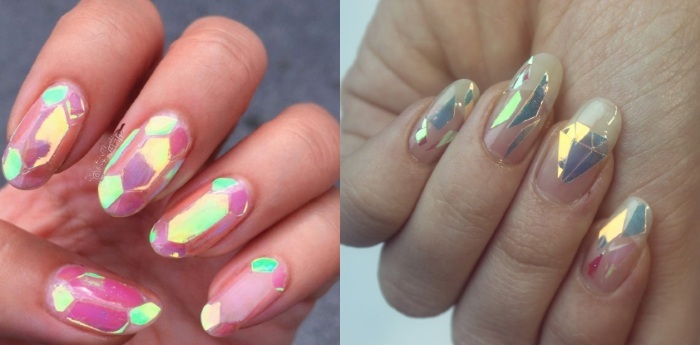 Broken glass on the nails. Photos, features, how to do it. Actual news 2020