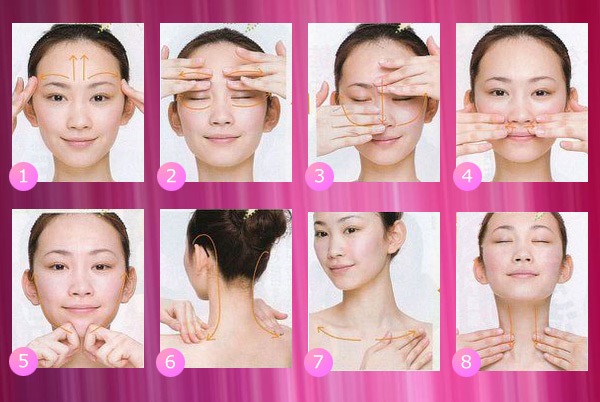 Gymnastics for the face from wrinkles: mimic, Japanese, Tibetan, Chinese. Flabbiness exercises, diagram