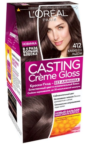 Paint Loreal Casting Cream Gloss. Photo of the color palette, instructions for use