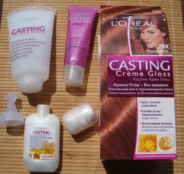 Paint Loreal Casting Cream Gloss. Photo of the color palette, instructions for use