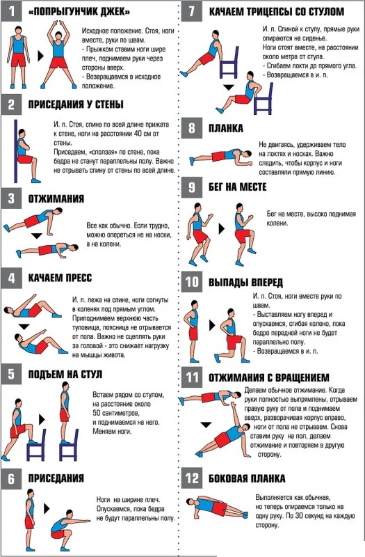 Circuit workouts for burning fat for girls. A set of exercises for a week in the gym and at home