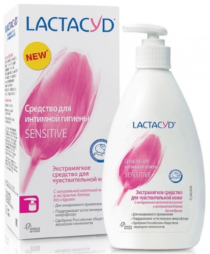 Lactacid for intimate hygiene: gel composition, instructions for use for sensitive skin