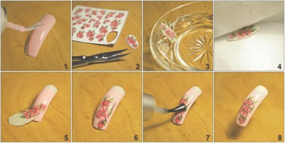 Sliders for nails. Design, how to use, glue, use with gel polish, 3d, geometric. Schemes, stencils for manicure, photo