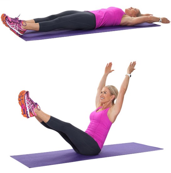 A set of exercises for the press, abdominal reduction for women, on the sides and legs at home