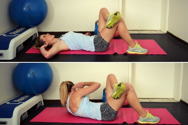 A set of exercises for the press, abdominal reduction for women, on the sides and legs at home