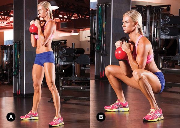 Circuit training for girls for all muscle groups at home. Exercises for burning fat with kettlebells, ball