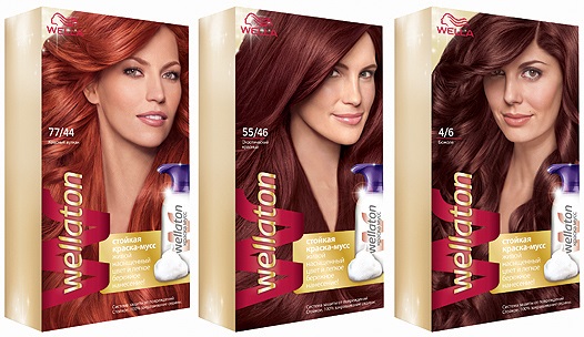 Mousse per capelli: colorante, per lo styling, il volume, la colorazione, la tinta. Palette Schwarzkopf, Loreal, Mousse Perfect, Wellaton