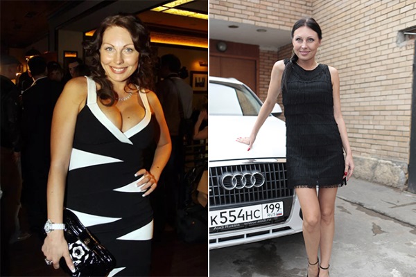 Photos of women before and after losing weight: Gagarina, Chekhov, Kartunkov, Kamenskikh, Afrikantova, Belotserkovskaya and other stars