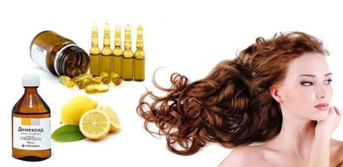 Masks for hair growth and hair loss with Dimexide and vitamins, sea buckthorn, burdock oil. Recipes