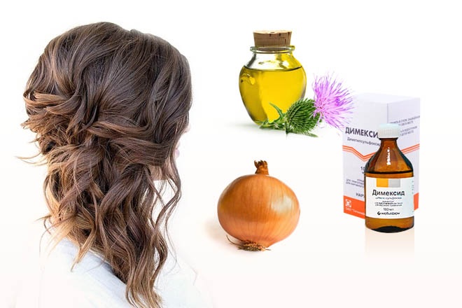 Masks for hair growth and hair loss with Dimexide and vitamins, sea buckthorn, burdock oil. Recipes